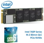 Intel 660P Series M.2 80mm 1TB SSD 3D2 QLC Pcie NVME 1800R/1800W MB/S 1 (SSDPEKNW010T8X1)