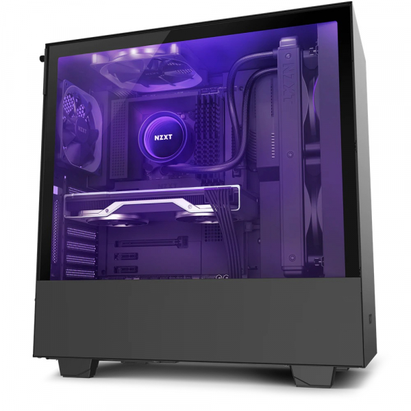 Nzxt H510i Compact Mid Tower Case With Rgb Matte Black Nzt-ca-h510i-b1