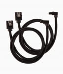 Corsair Premium Sleeved SATA 6Gbps 90-Degree Connector Cable 60cm - Black CC-8900282