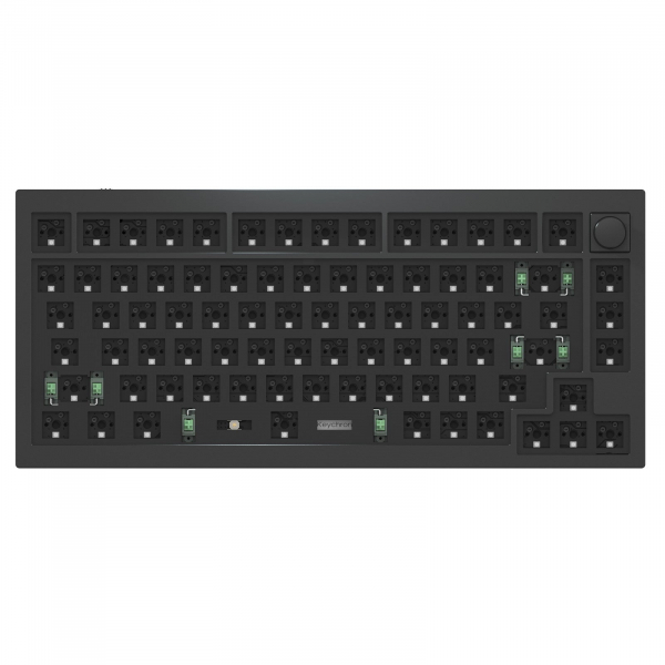 Keychron Q1 V2 Qmk 75 Hot Swappable Mech Knob Keyboard Black Barebone Only Kbkcq1b1black 