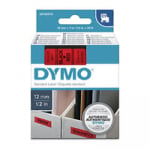 Dymo D1 Black on Red Tape 12mmx7m S0720570