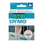 Dymo D1 Black on Green Tape 12mmx7m S0720590