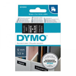 Dymo D1 White on Black Tape 12mmx7m S0720610