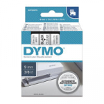 Dymo D1 Black on Clear Tape 9mm X7m S0720670