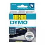 Dymo D1 Black on Yellow Tape 9mm X7m S0720730