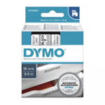 Dymo D1 Black on Clear Tape 19mmx7m S0720820