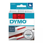 Dymo D1 Black on Red Tape 19mmx7m S0720870