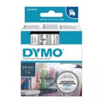 Dymo D1 Black on Clear Tape 24mmx7m S0720920