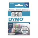 Dymo D1 Black on White Tape 24mmx7m S0720930