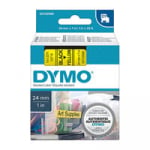 Dymo D1 Black on Yellow Tape 24mmx7m S0720980