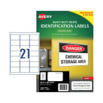 Avery White Heavy Duty Label 63.5 x 38.1 mm Pack 25 959064