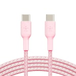 Belkin BoostCharge 1m USB-C to USB-C Braided Cable Pink