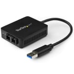 StarTech USB To Fiber Optic Converter Adapter Black