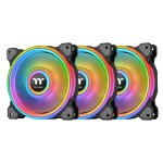 Thermaltake Riing Quad 12 RGB 120mm Black Radiator Fan 3 Pack