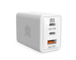 STM 65W 3 Port USB-C x2 USB-A Power Adapter White