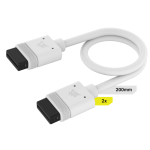 Corsair iCUE LINK 2x200mm Cable With Straight Connectors White