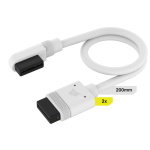 Corsair iCUE LINK 2x200mm Cable Straight-Slim 90 White