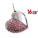 Generic 16GB Heart Shape USB Pen Drive Pink