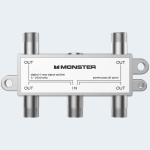 Monster PIN Digital Coaxial 4 Way TV Splitter