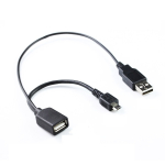 EZCool Micro USB Male to USB Female Host for OTG Device/USB Power Cable Y Splitter