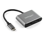 Startech USB C to DisplayPort or HDMI 2.0 HDR Multiport Adapter 4K 60Hz