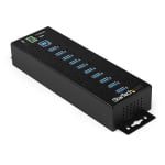 Startech 10-Port USB 3.0 Hub with Power Adapter Black