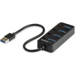 Startech 4 Port USB 3.0 Hub 5Gbps - 4x USB-A - On/Off Port Switches