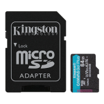 Kingston 64GB Canvas Go Plus UHS-I Class 10 microSD Memory Card