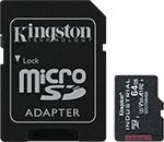 Kingston 64GB Industrial microSDXC UHS-I Flash Memory Card