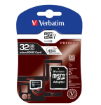 Verbatim 44083 32GB Premium microSDHC Memory Card with Adapter