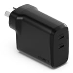 Cygnett Powerplus 60w (30w X2) Dual Port Usb-c Pd Fast Wall Charger Black