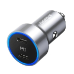 Choetech C0054-SL Dual Port PD 40W USB-C Car Charger Adapter Silver