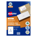 Avery J8167 1UP Inkjet Lable White Pack 25