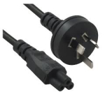 8Ware Power Cable from 3-Pin AU Male to IEC C5 Female Plug in 1m