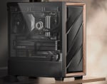 Antec FLUX Tempered Glass Premium Walnut Trim Mid Tower ATX Case Black