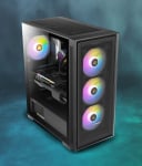 Antec AX81 Elite ARGB Tempered Glass Mid Tower E-ATX Case Black