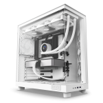 NZXT H6 Flow Compact Dual Chamber Tempered Glass Mid Tower ATX Case Matte White