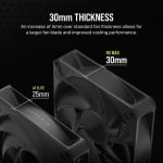 Corsair RS140 MAX 140mm PWM 30mm Thick Fan - Pack of 2