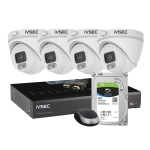 IVSEC LX-Series 4MP 4CH 2TB NVR 4 x POE Security Camera Kit