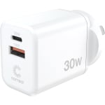 Comsol 30W Dual Port Wall Charger - White