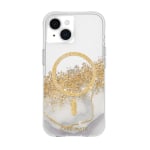 Case-Mate Karat MagSafe Case For iPhone 15 White/Gold - Marble