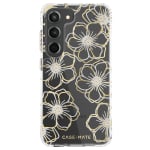 Case-Mate Floral Gems Antimicrobial Case For Samsung Galaxy S23 - Clear/ Gold