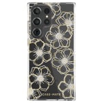 Case-Mate Floral Gems Antimicrobial Case For Samsung Galaxy S23 Ultra - Clear/ Gold