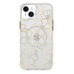 Case-Mate Floral Gems MagSafe Case For iPhone 15 Plus - Gold/Clear