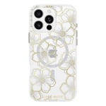 Case-Mate Floral Gems MagSafe Case For iPhone 16 Pro Max - Clear/ Gold