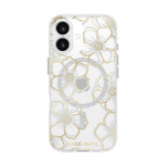 Case-Mate Floral Gems MagSafe Case For iPhone 16 - Clear/ Gold