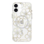 Case-Mate Floral Gems MagSafe Case For iPhone 16 Plus - Clear/ Gold