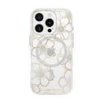 Case-Mate Floral Gems MagSafe Case For iPhone 16 Pro - Clear/ Gold