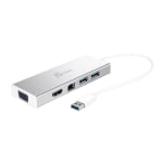 J5create JUD380 USB-A 3.0 Dual-Monitor Mini Dock Silver