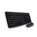 Logitech MK120 USB Wired Standard Keyboard & Mouse Black